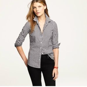 Jcrew perfect shirt red gingham button down